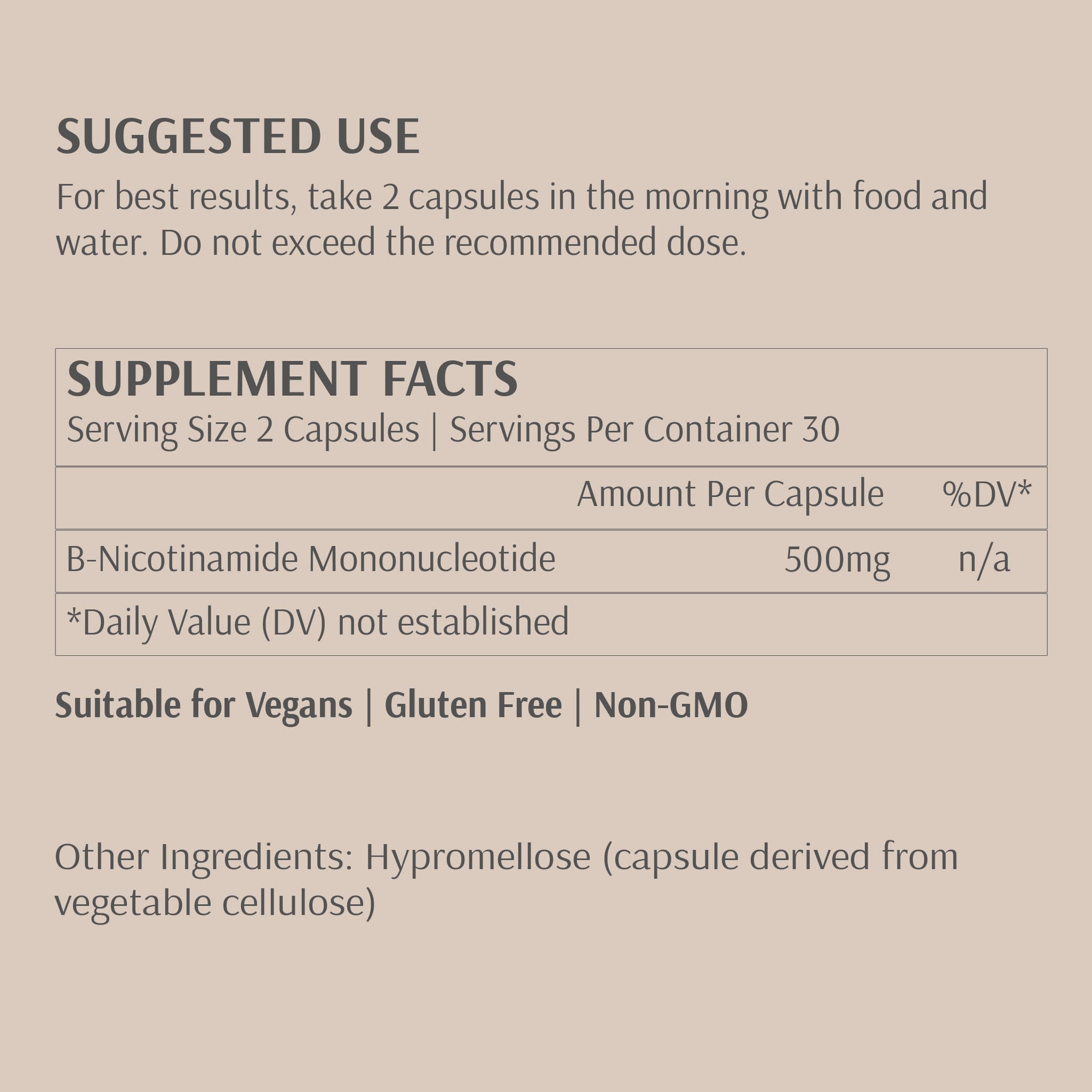 NMN 50+ 500mg | Envivo Biotics
